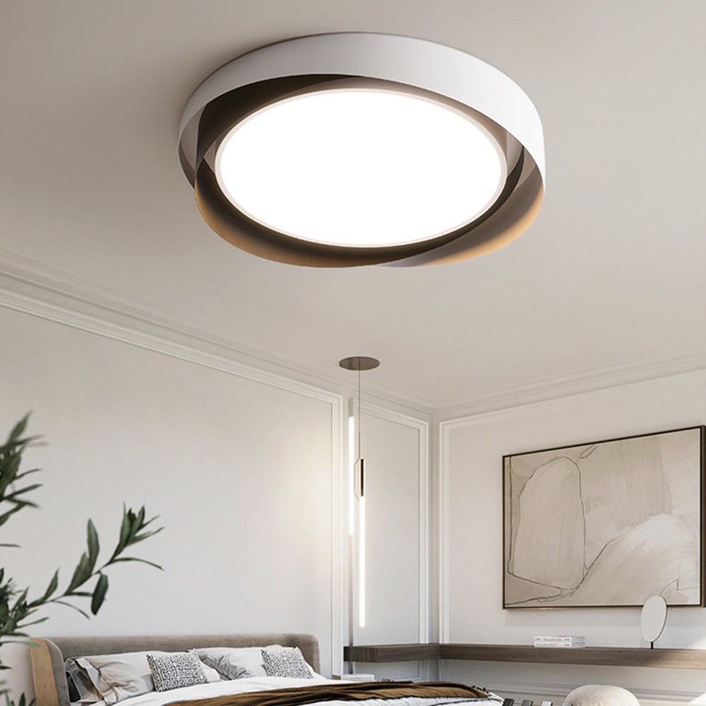 Quinn Moderne Design LED Geometrische Plafondlamp Metaal/Acryl Wit/Goud Woonkamer
