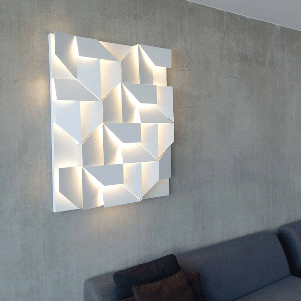 Eveline Design Rechthoekig LED Wandlamp Metaal Wit Slaap/Woon/Eetkamer