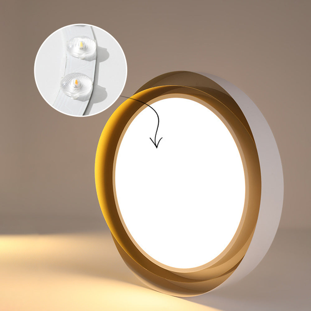 Quinn Moderne Design LED Geometrische Plafondlamp Metaal/Acryl Wit/Goud Woonkamer