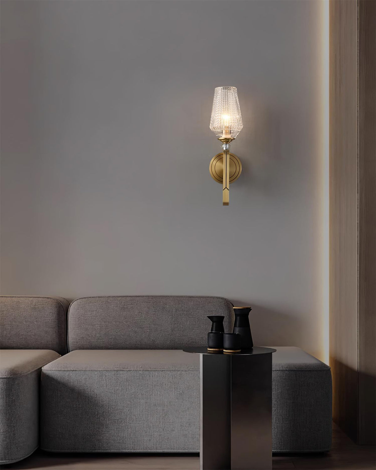 Elyisora wandlamp messing Kristal Elegante
