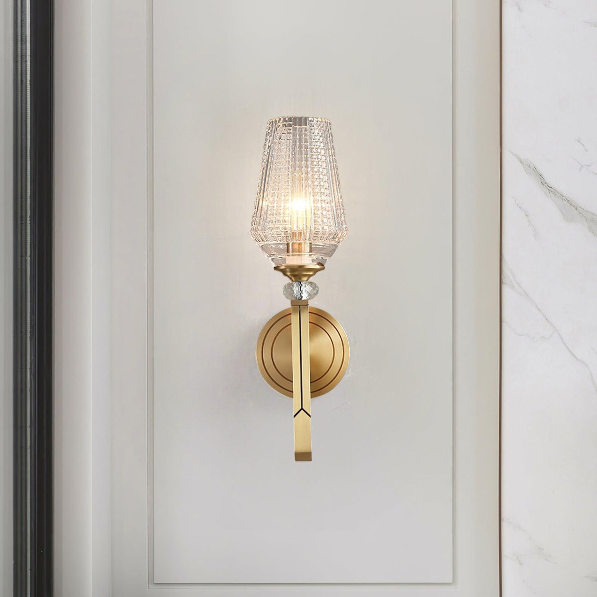 Elyisora wandlamp messing Kristal Elegante