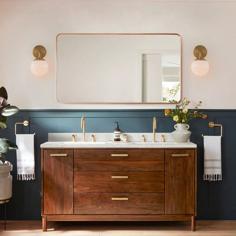 Alessio Minimalisme Metaal Glas Messing Zwart Nikkel Wandlamp Eetkamer Slaapkamer