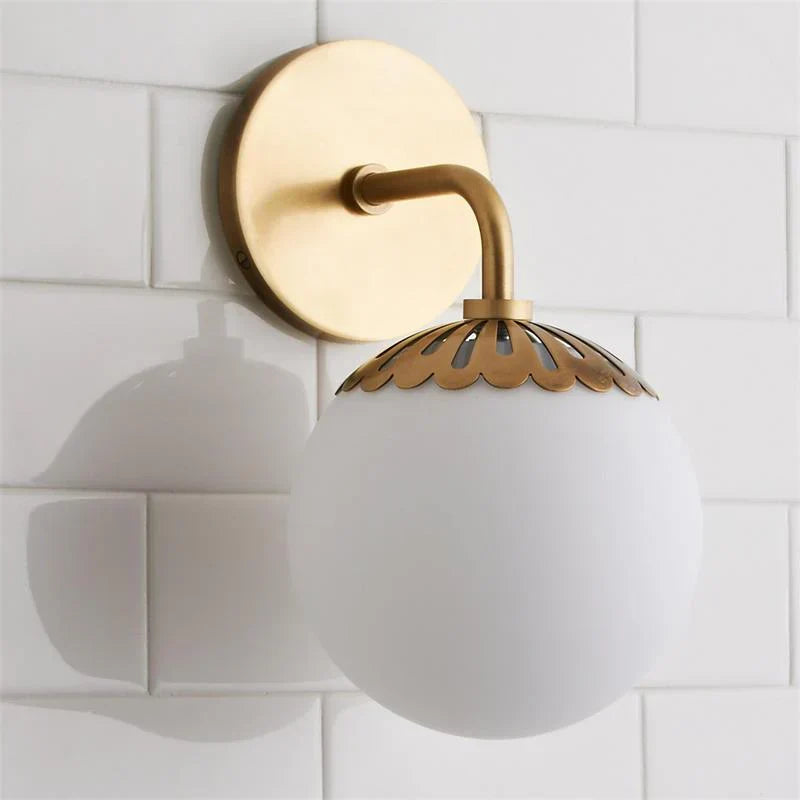Alessio Minimalisme Metaal Glas Messing Zwart Nikkel Wandlamp Eetkamer Slaapkamer