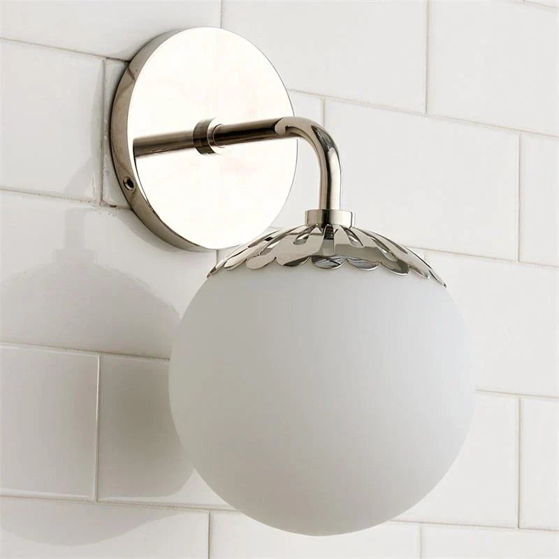 Alessio Minimalisme Metaal Glas Messing Zwart Nikkel Wandlamp Eetkamer Slaapkamer