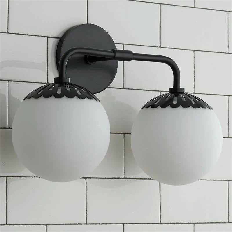 Alessio Minimalisme Metaal Glas Messing Zwart Nikkel Wandlamp Eetkamer Slaapkamer
