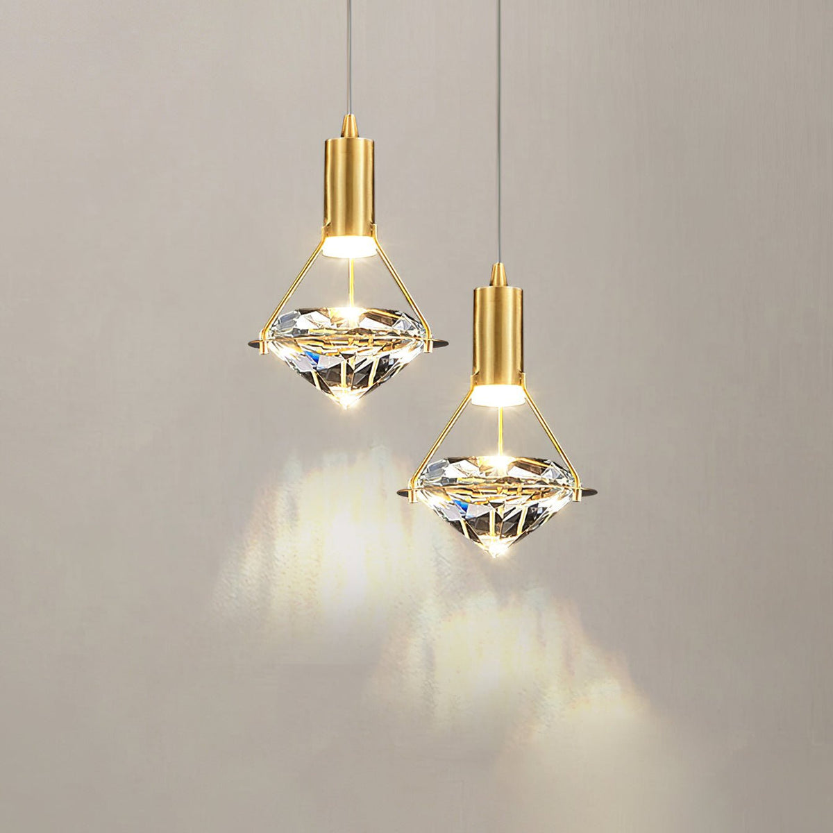 Cira hanglamp messing Kristal Elegant