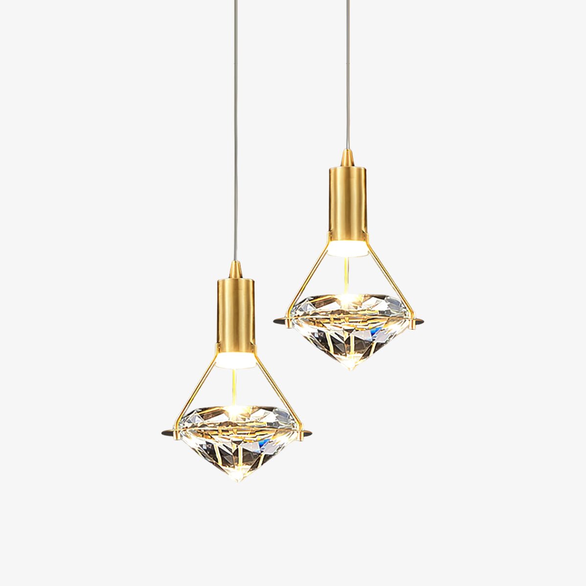 Cira hanglamp messing Kristal Elegant