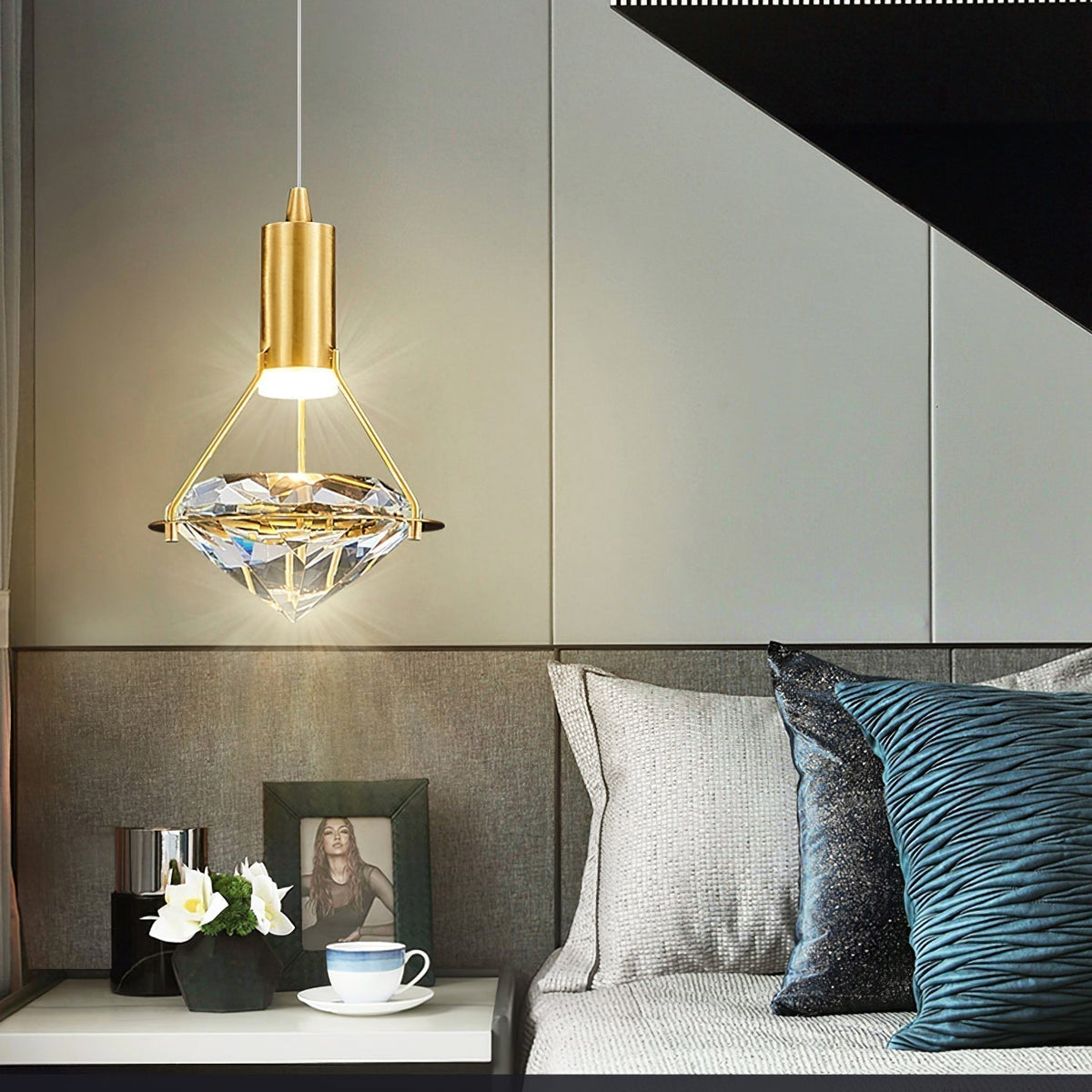 Cira hanglamp messing Kristal Elegant