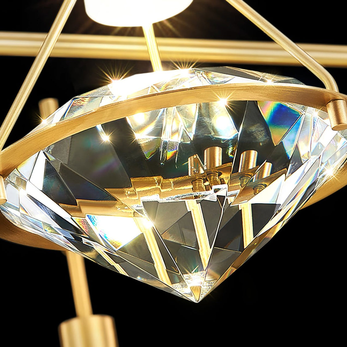 Cira hanglamp messing Kristal Elegant
