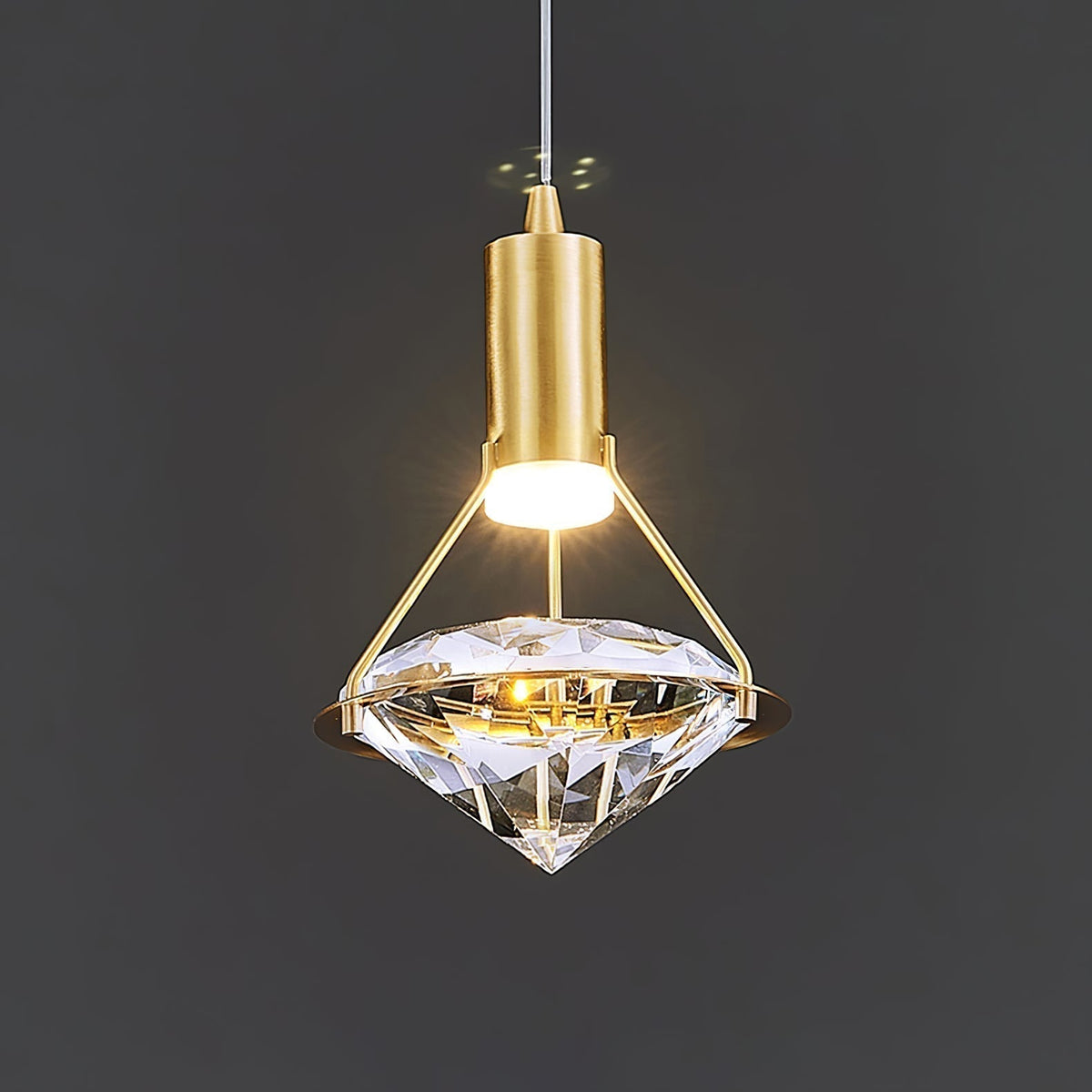 Cira hanglamp messing Kristal Elegant