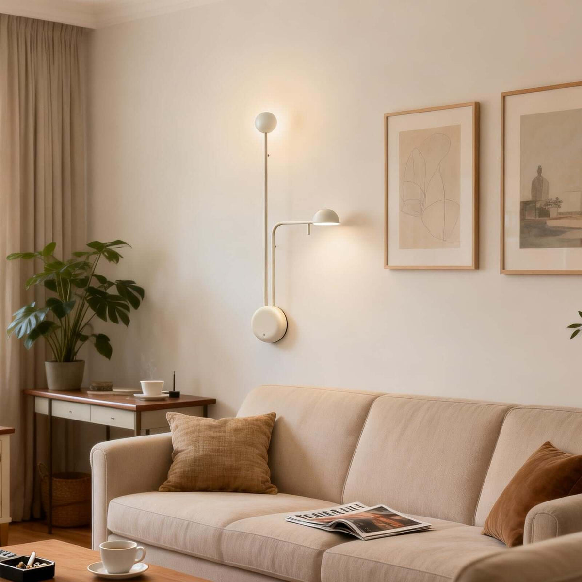 Disc Base koepelvormige wandlamp