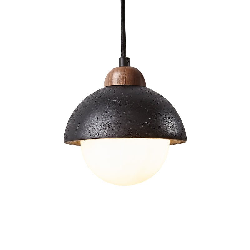 Tavoria Eenvoudig Domewood Zwart Travertin Hanglamp