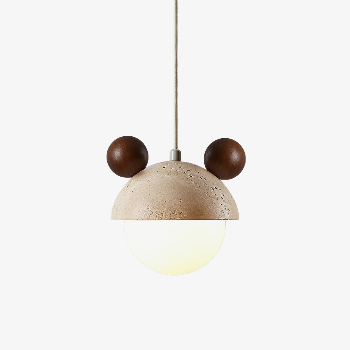 Lyraeus Mickey-hanglamp van travertin