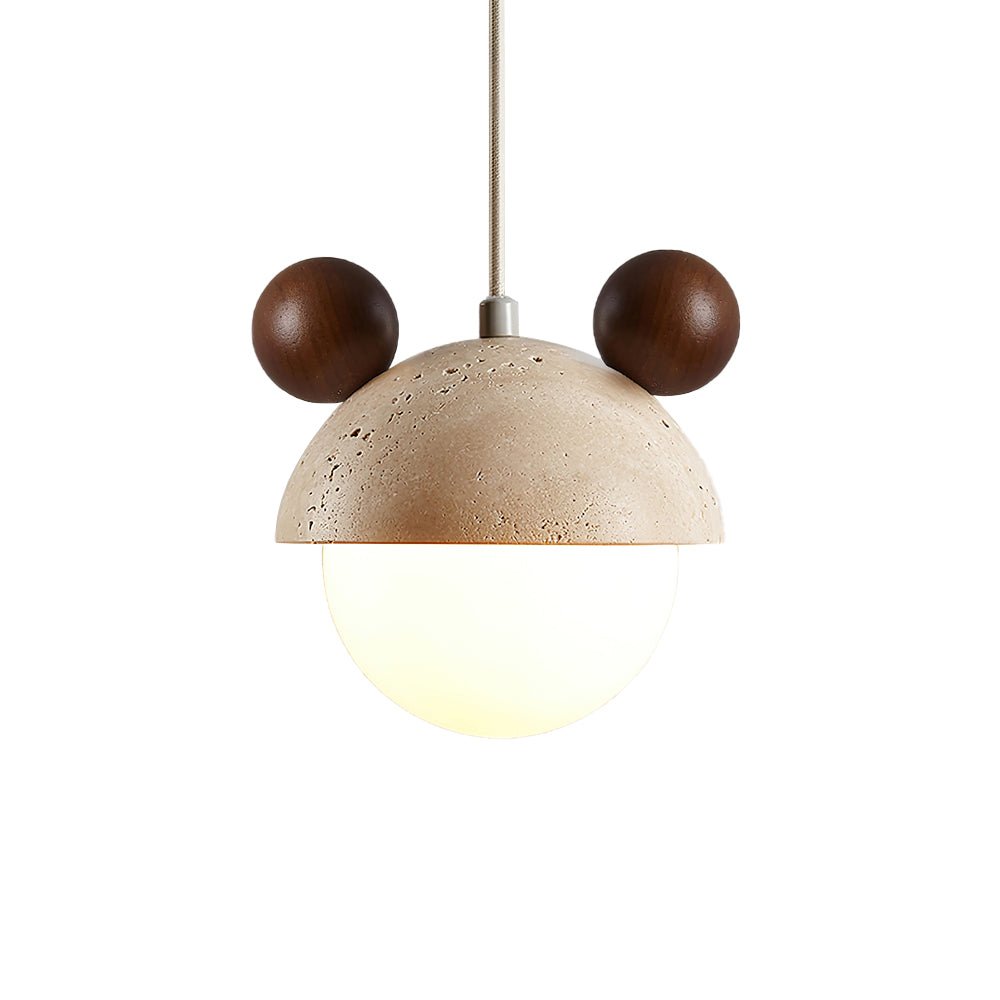 Lyraeus Mickey-hanglamp van travertin