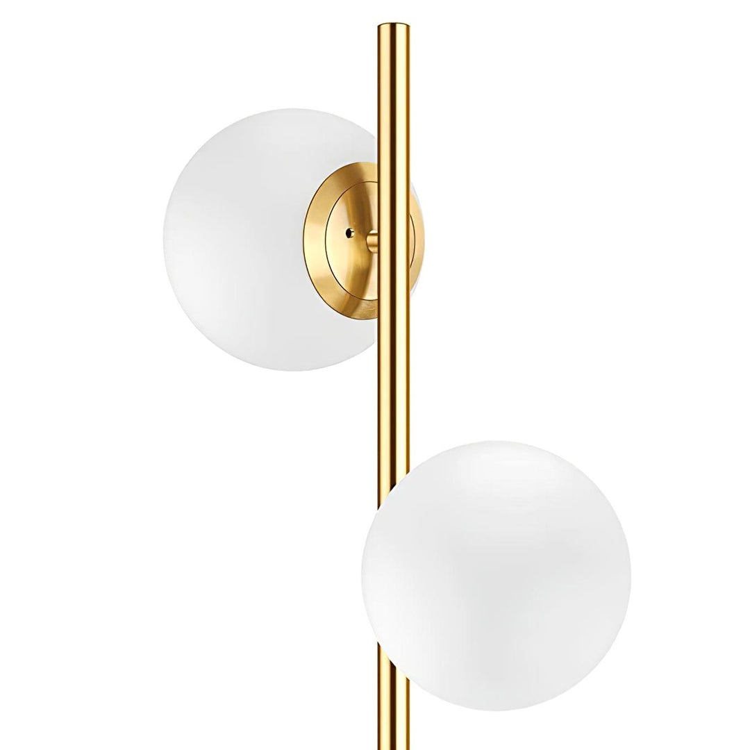 Valentina Moderne Bol LED Vloerlamp Metaal/Glas Wit/Goud Slaap/Woon/Eetkamer