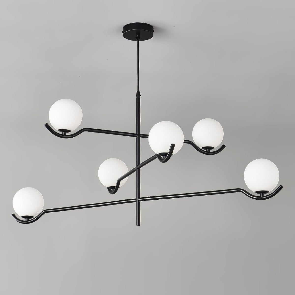 Kominex hanglamp met zwart glasframe