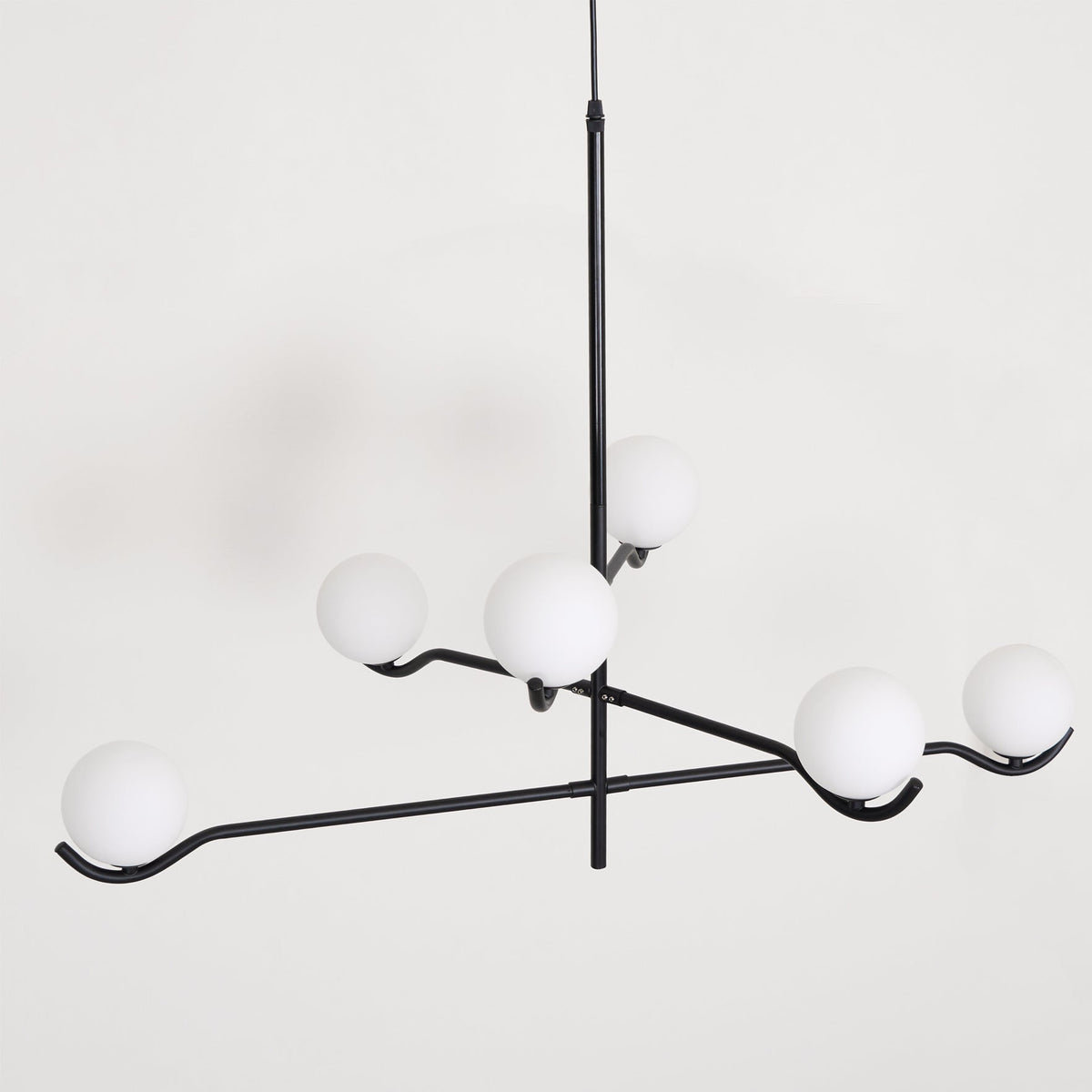 Kominex hanglamp met zwart glasframe