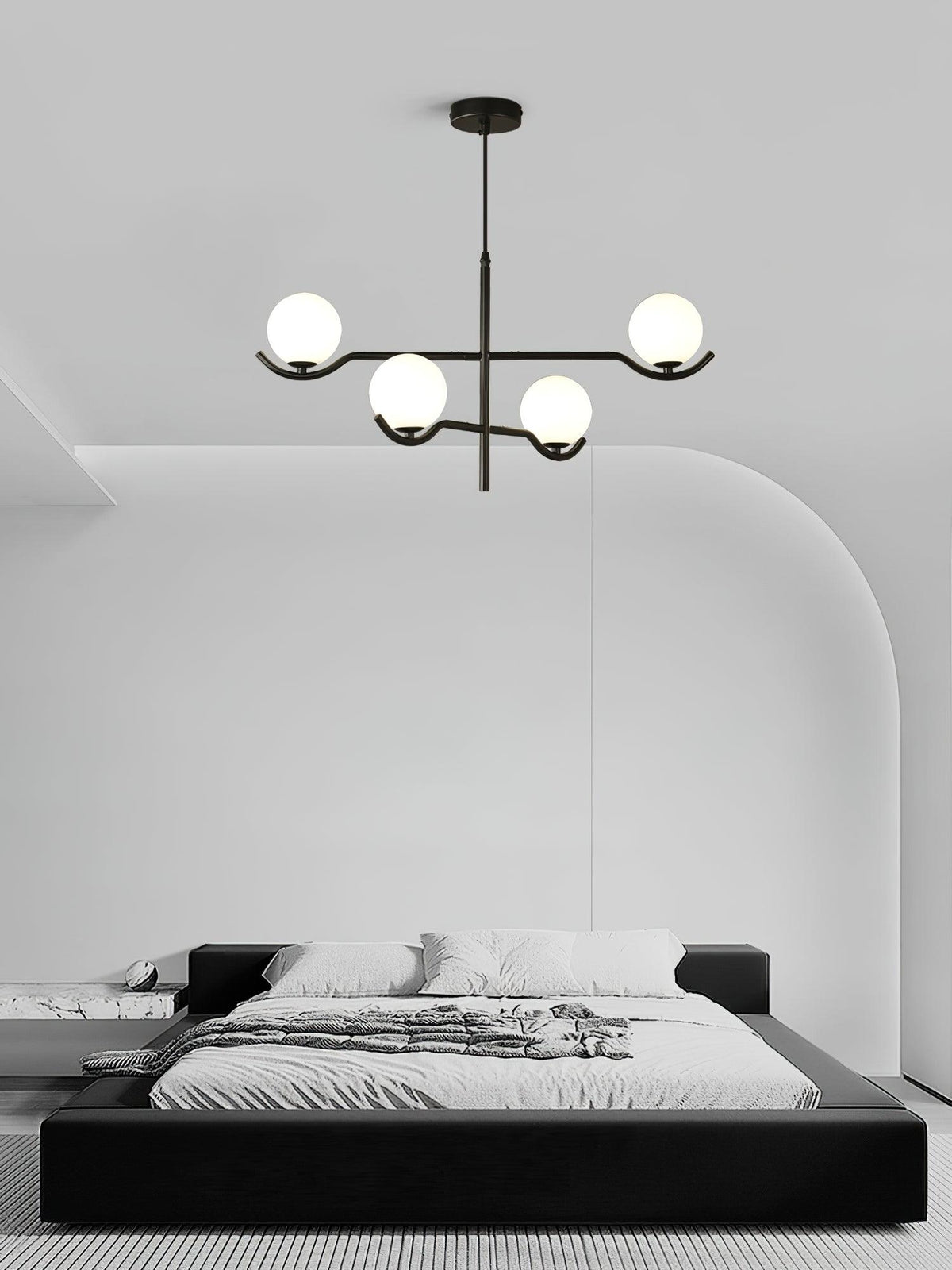 Kominex hanglamp met zwart glasframe