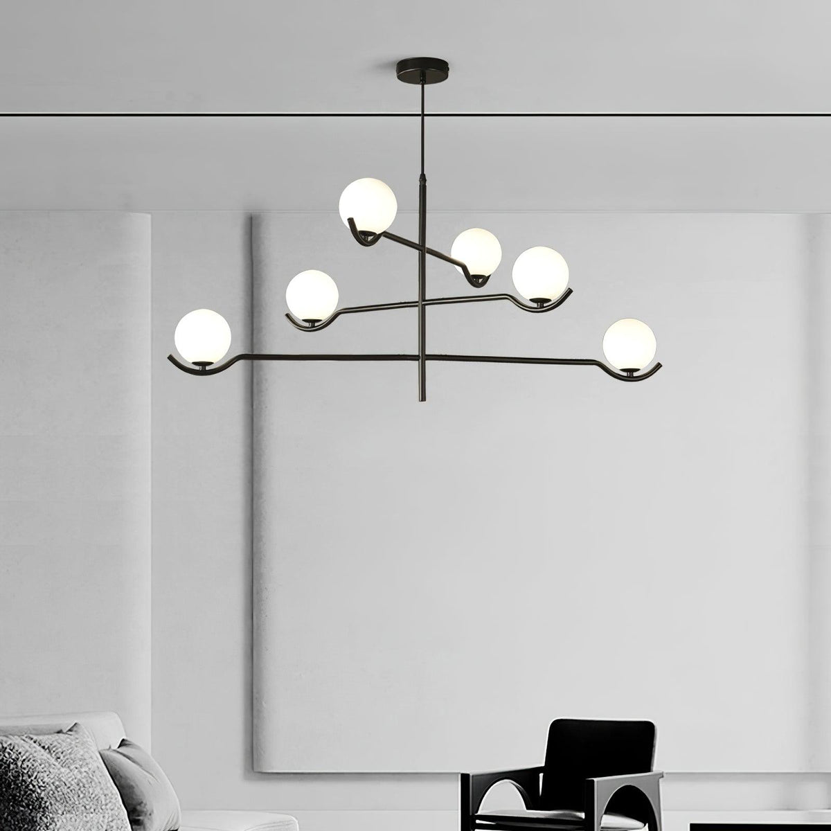 Kominex hanglamp met zwart glasframe