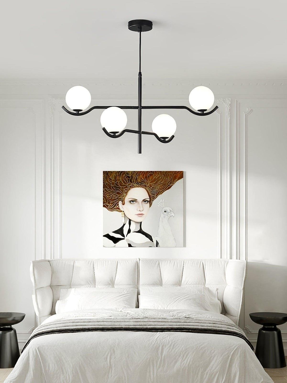 Kominex hanglamp met zwart glasframe