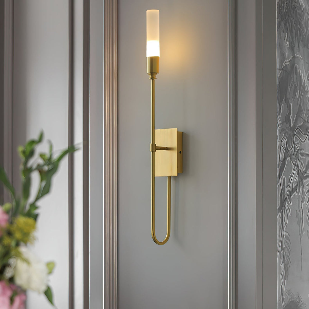 Yvori wandlamp met dubbele staaf minimalistisch
