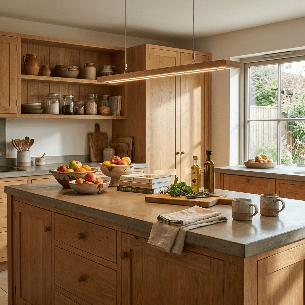Dual Louver hout Linear hanglamp