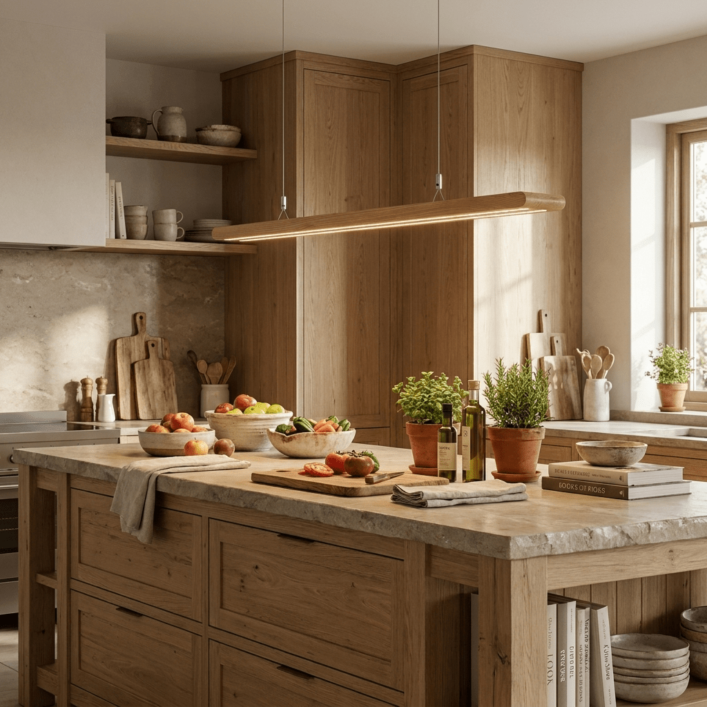 Dual Louver hout Linear hanglamp