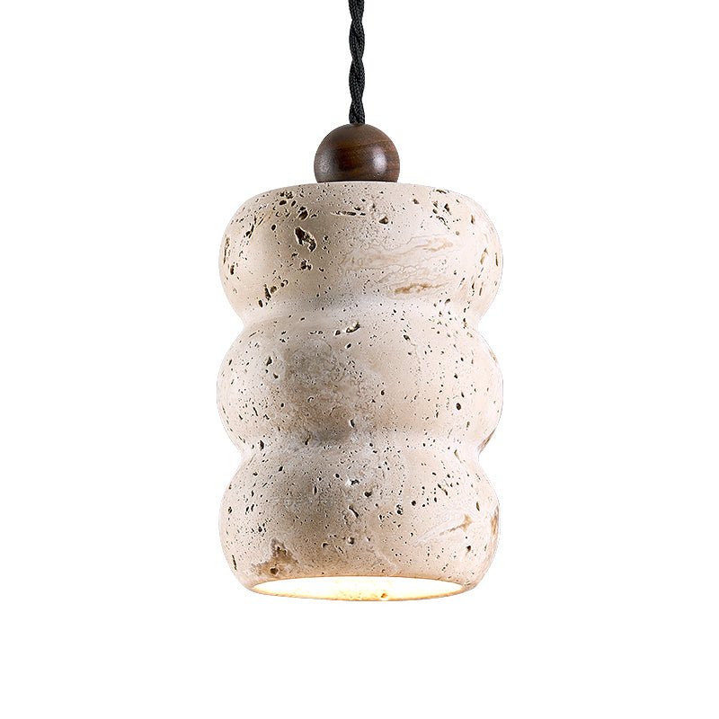 Bors Dune kiezelvormige Geel travertin hanglamp