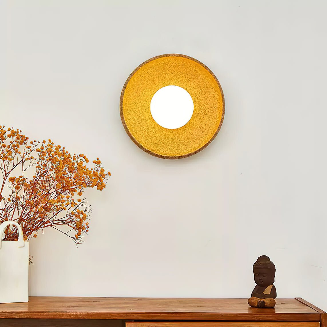Civarir moderne minimalistische ronde wandlamp van glas en keramiek