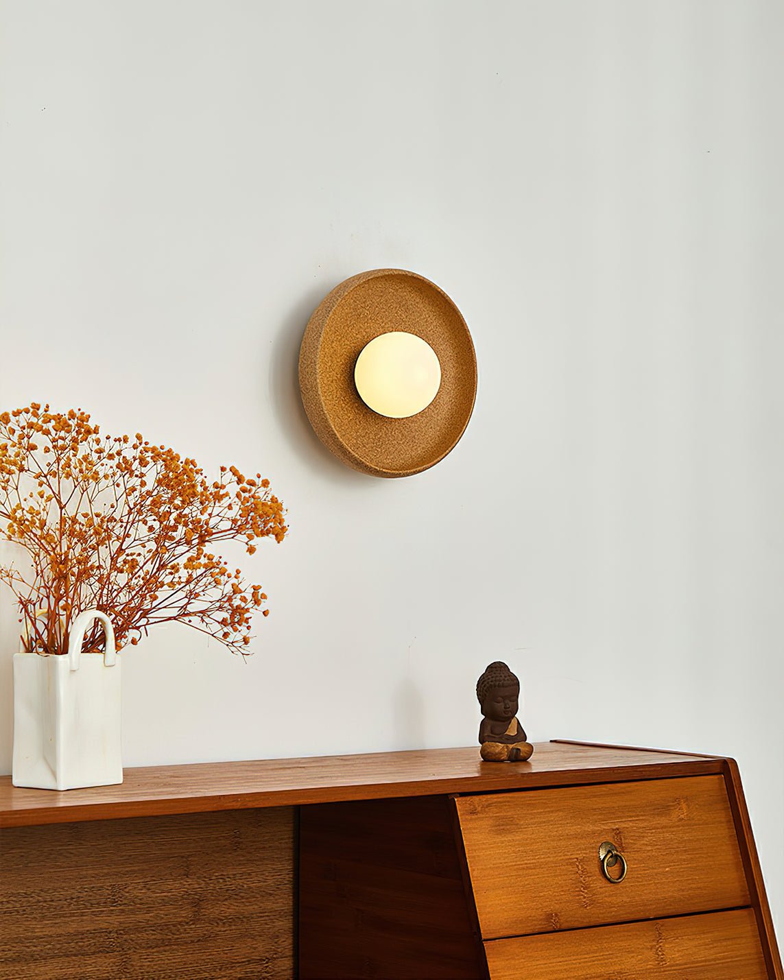 Civarir moderne minimalistische ronde wandlamp van glas en keramiek