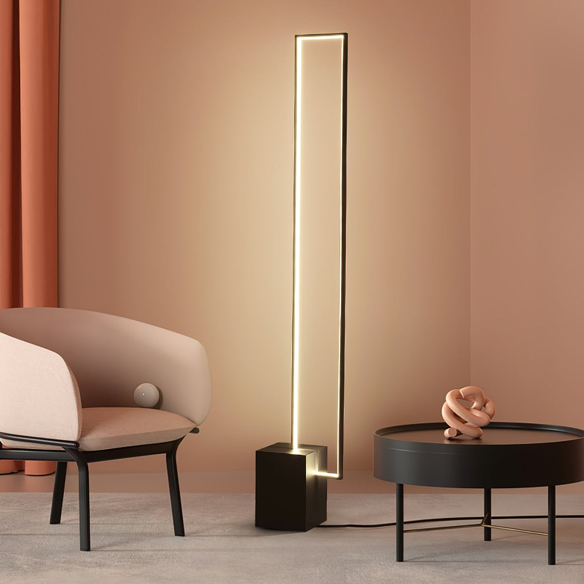 Keloza aluminium vloerlamp