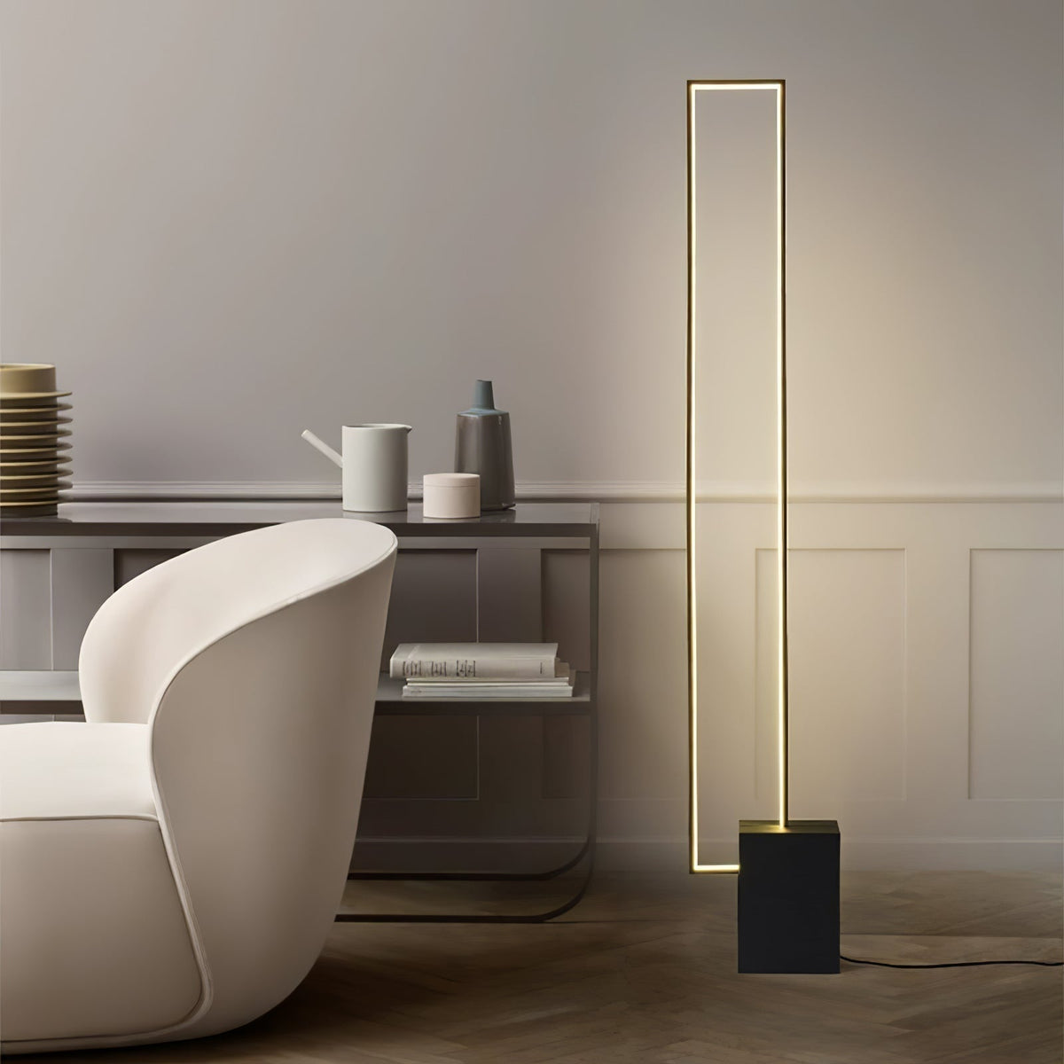 Keloza aluminium vloerlamp