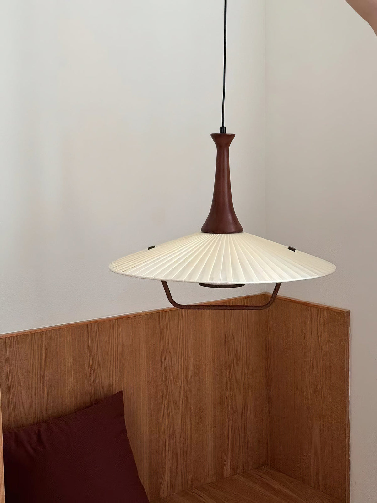 Mydorisra Traditionele klassieke hanglamp van textiel en hout