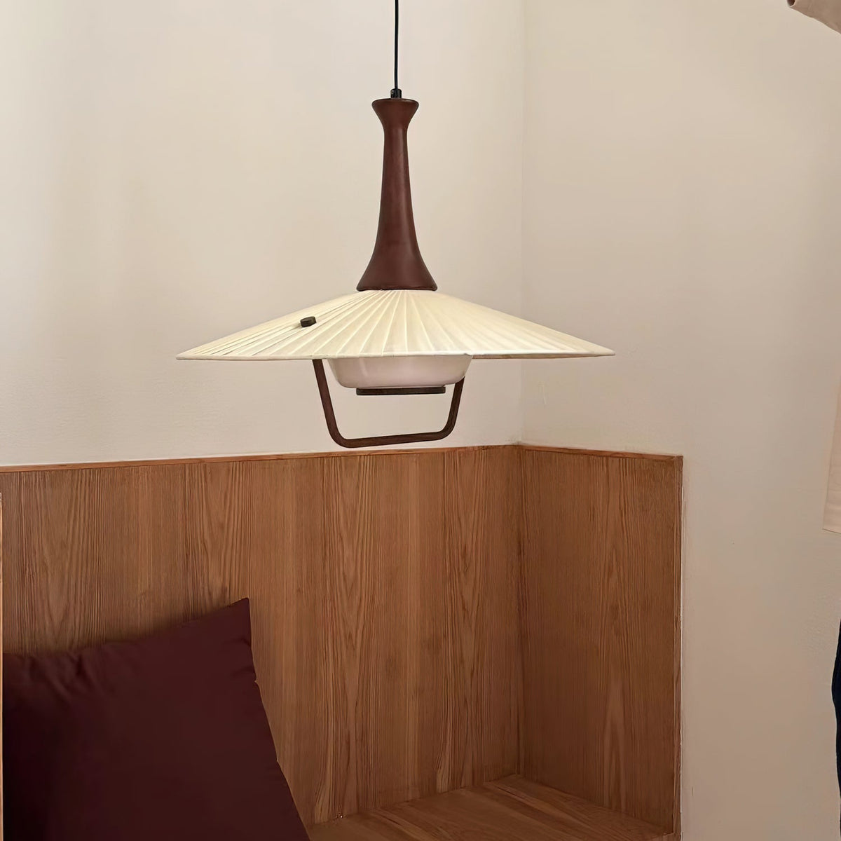 Mydorisra Traditionele klassieke hanglamp van textiel en hout
