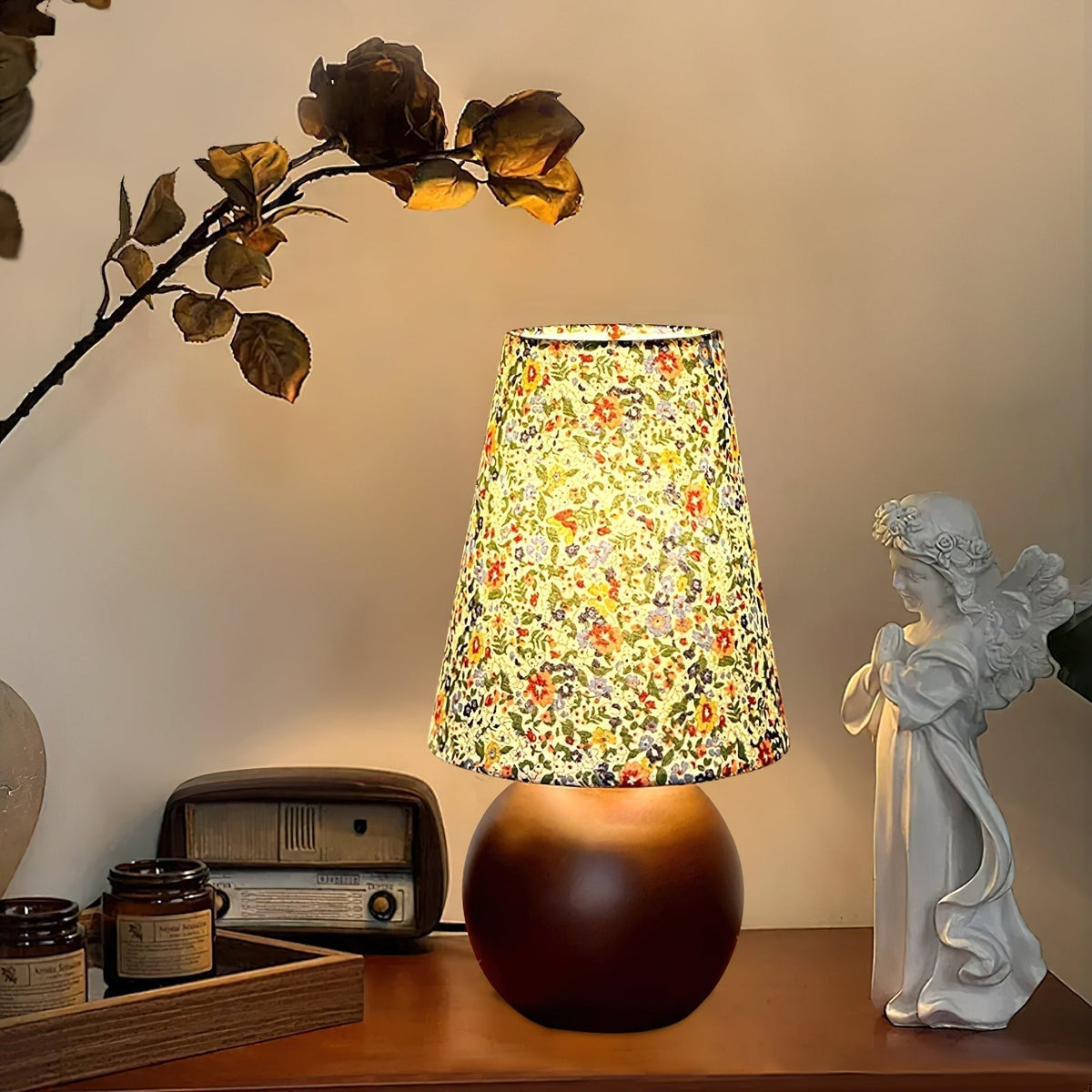 Elvivelia Vintage Houten tafellamp