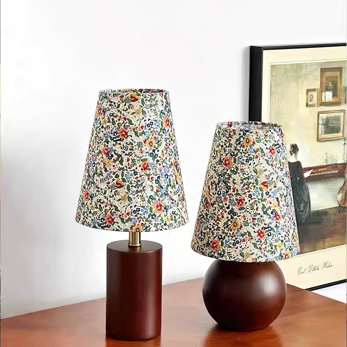 Elvivelia Vintage Houten tafellamp
