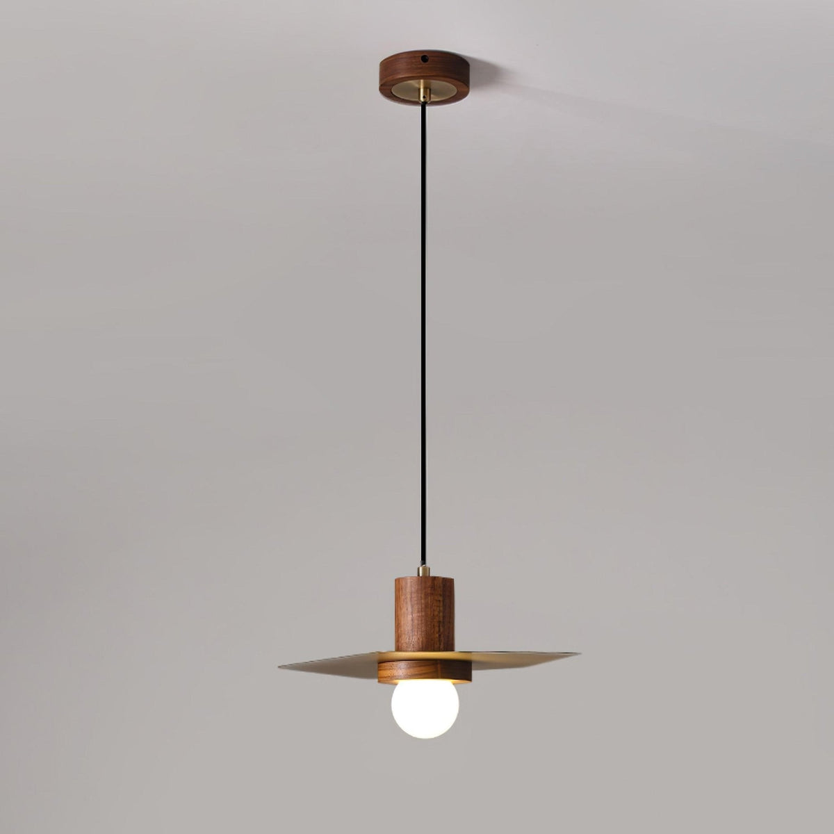 Elvoreria Premium Noordse kunst hanglamp van walnoothout