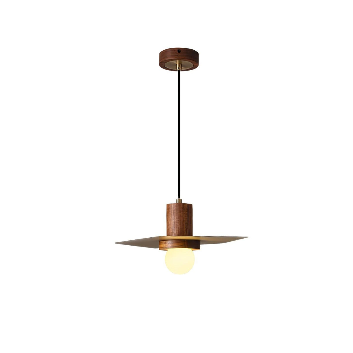 Elvoreria Premium Noordse kunst hanglamp van walnoothout