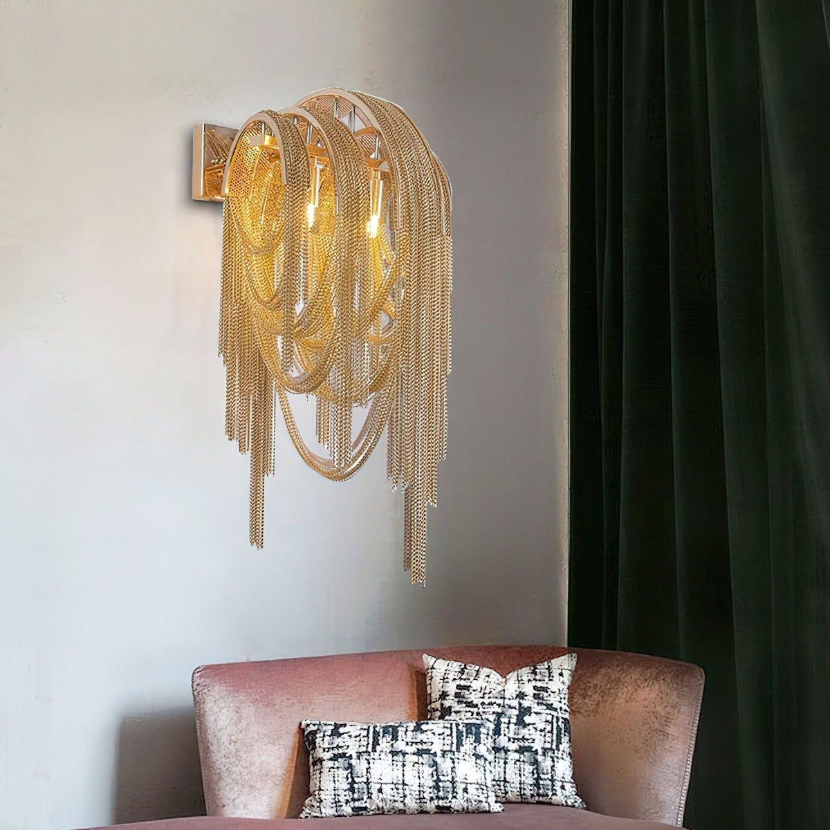 Chains Postmodern luxe Tassel wandlamp