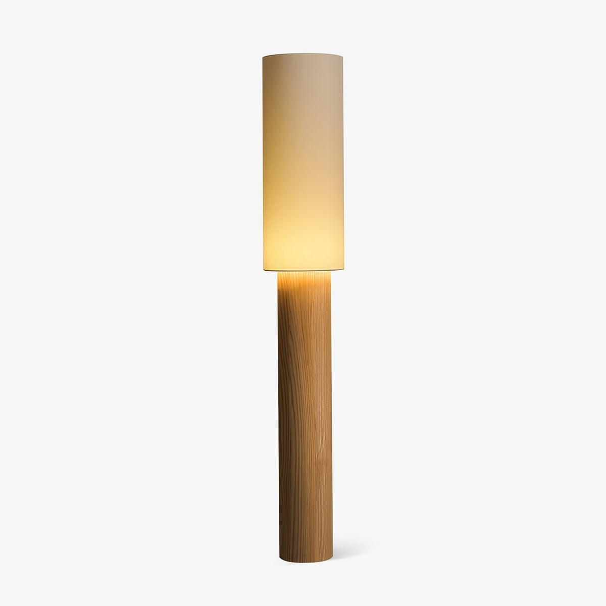 Uvynir Cylindrische houten vloerlamp