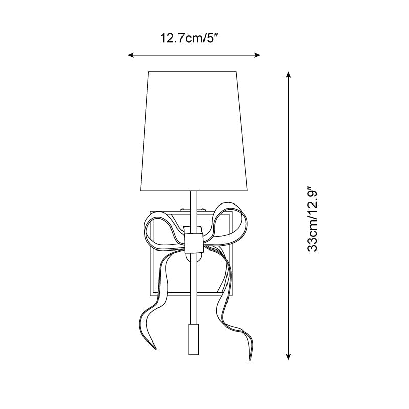 Leko wandlamp met zwarte lampenkap en goudkleurige accentboog