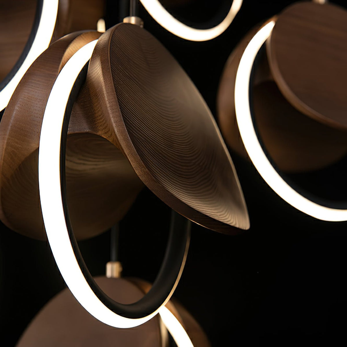 Avvelen Geometrische hanglamp van Hout