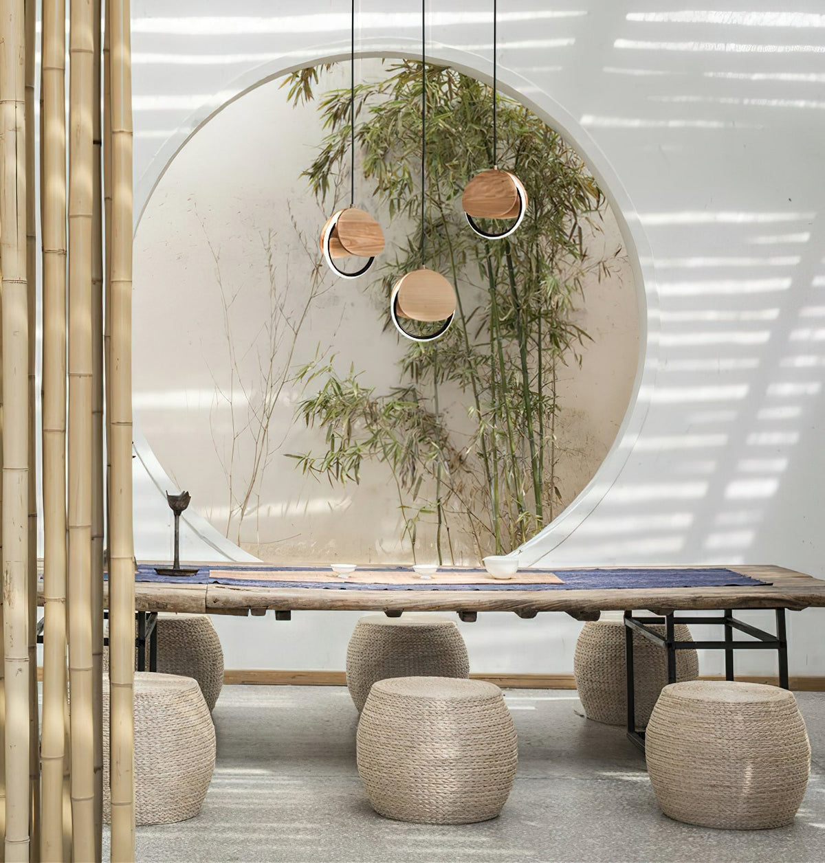 Avvelen Geometrische hanglamp van Hout
