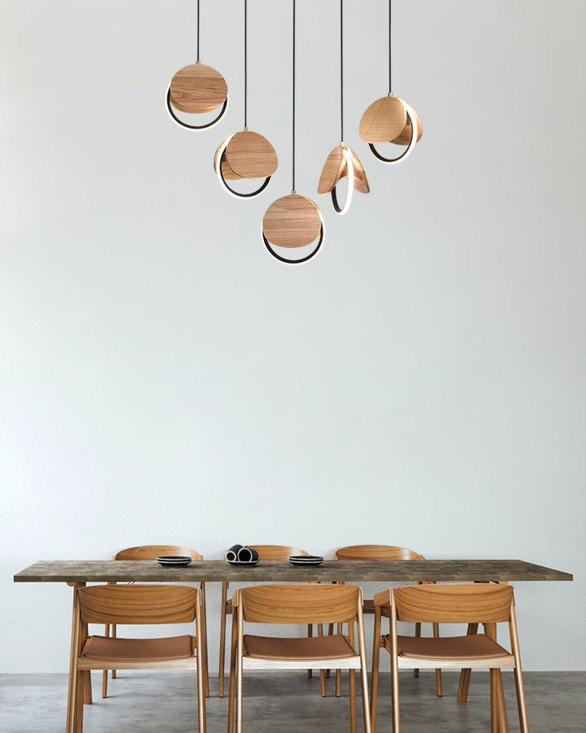 Avvelen Geometrische hanglamp van Hout