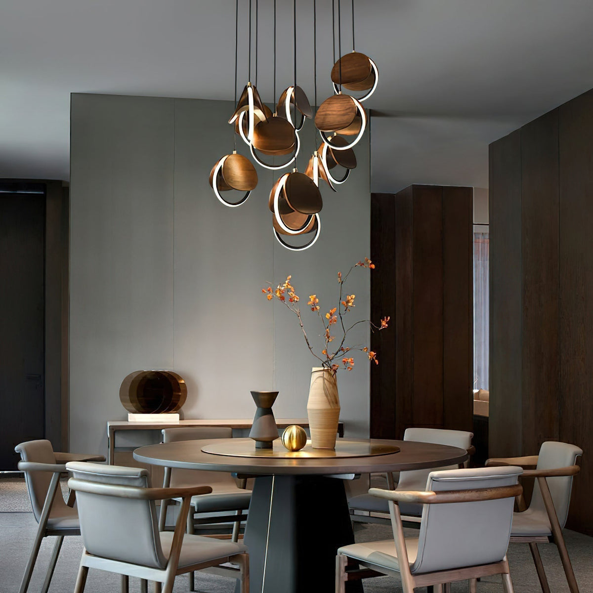 Avvelen Geometrische hanglamp van Hout