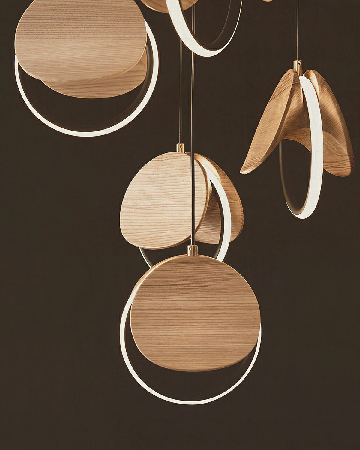 Avvelen Geometrische hanglamp van Hout