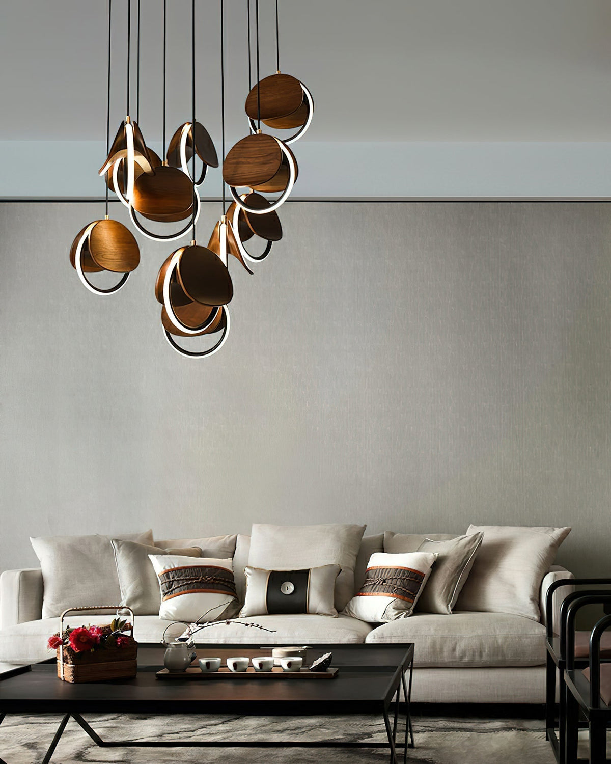 Avvelen Geometrische hanglamp van Hout