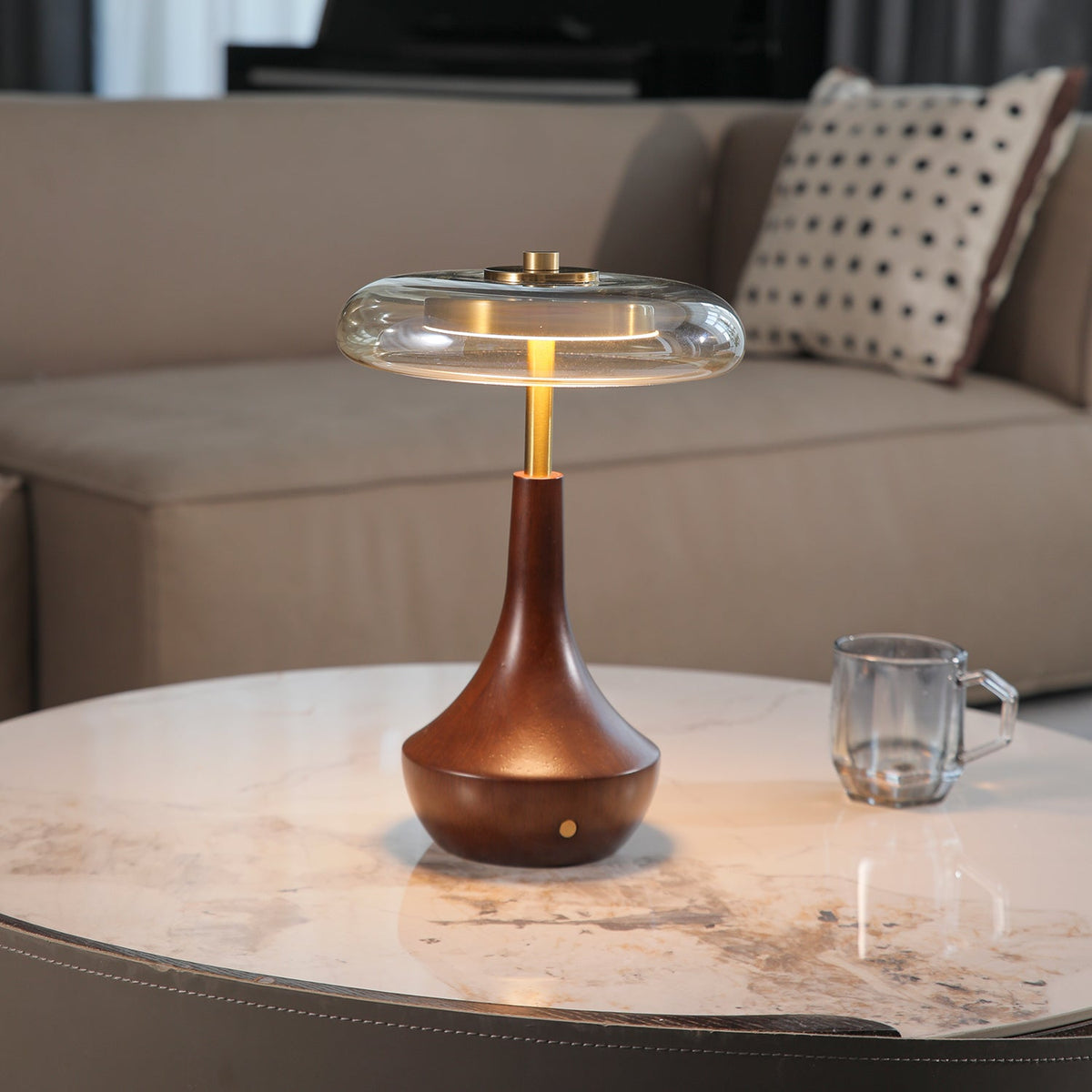 Orlan houten vintage tafellamp