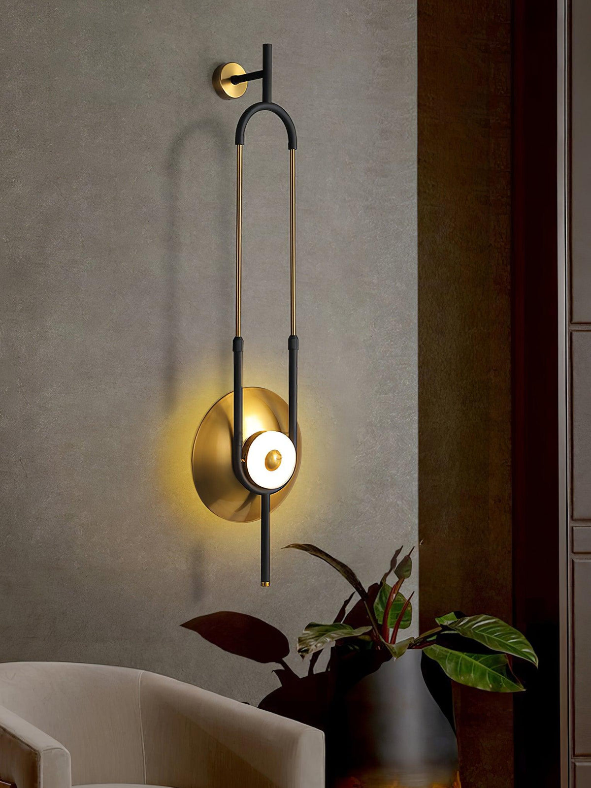 Ivory modern Minimalistisch ring Marmer Wandlamp
