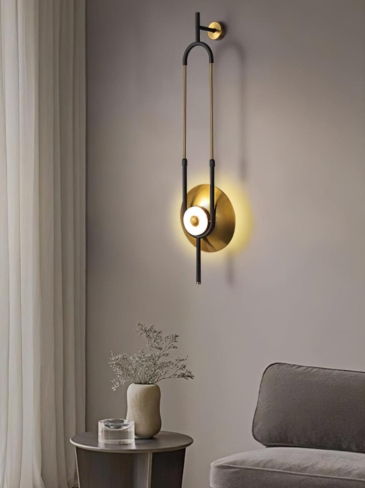 Ivory modern Minimalistisch ring Marmer Wandlamp